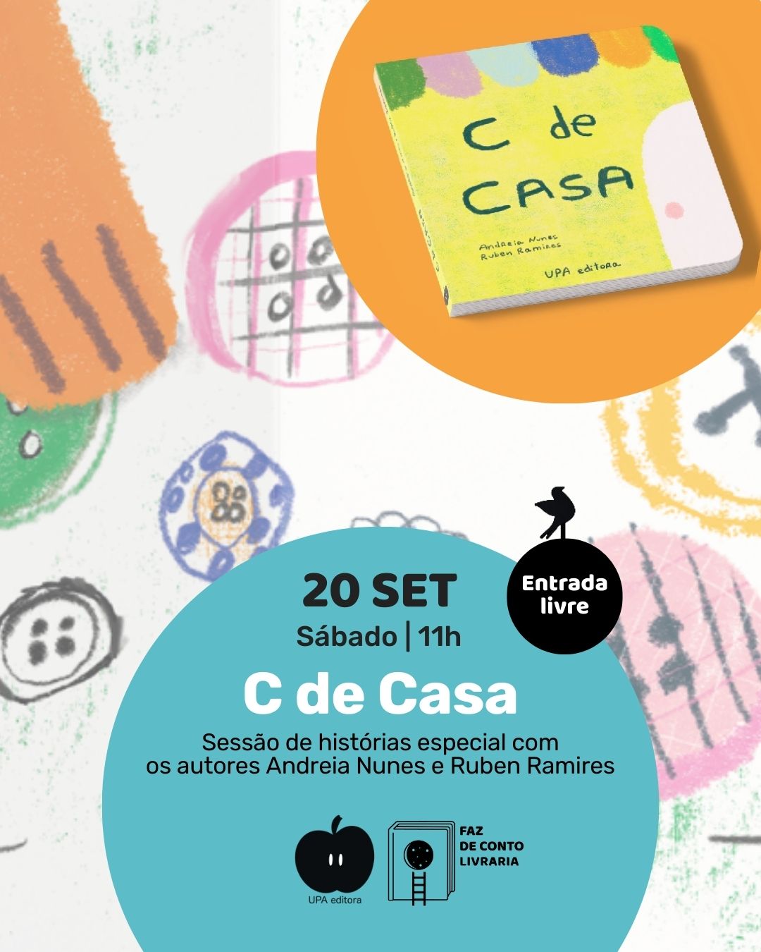 livro c de casa. apresentação com os autores