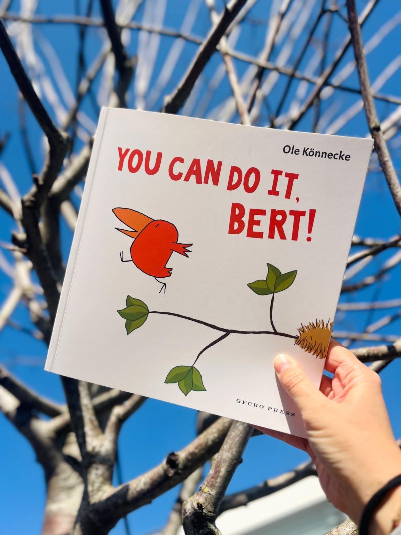 O livro ilustrado em inglês “You can do it, Bert!” é bastante inspirador e é sobre dar o primeiro passo, que motivará qualquer pessoa que esteja prestes a embarcar em uma nova aventura.